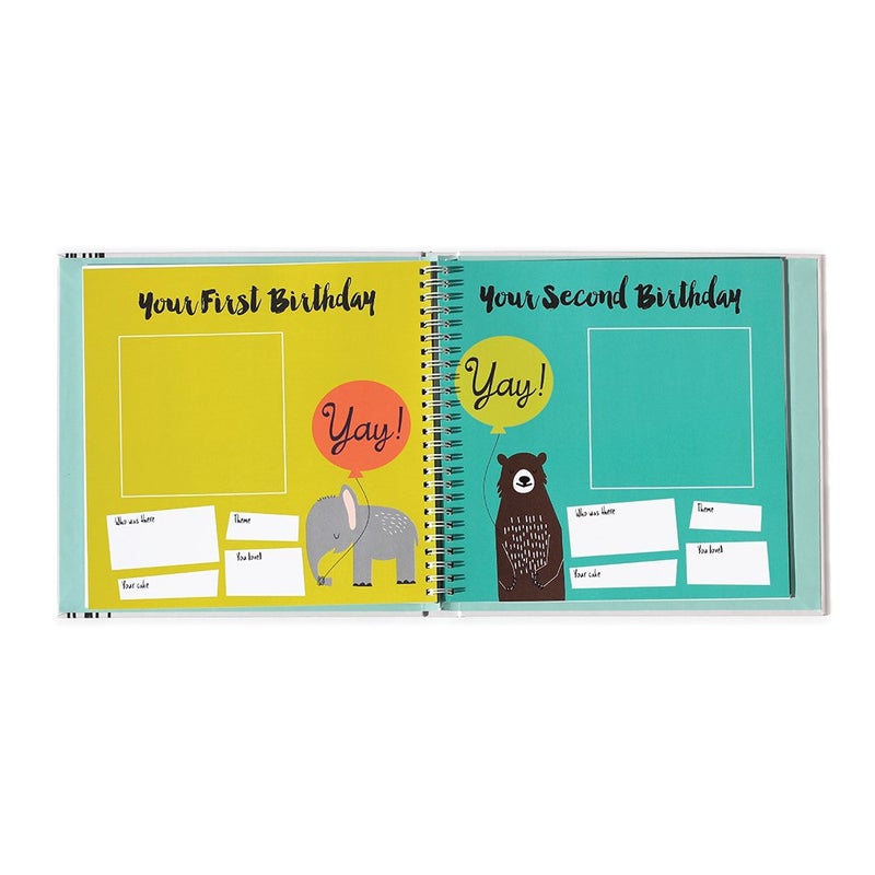 Lucy Darling Little Animal Baby Memory Book - First 5 Years Keepsake Journal & Photo Album for Baby Boy/Girl, Gender-Neutral Milestone Book, Thoughtful Gift for New Moms - Image 3